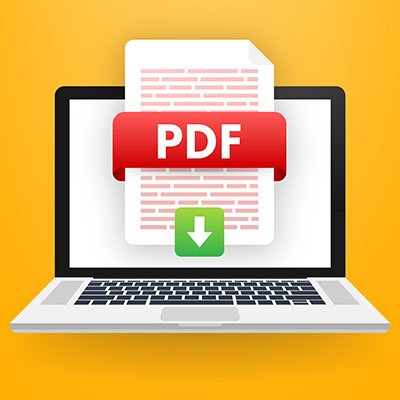 PDF downloading on laptop computer.